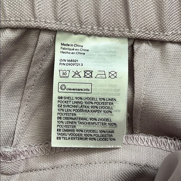 H&M Lavender Linen Blend Ankle Length Pants, Size 12 - Picture 4 of 9